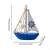 Mini Sailboat Model Beach Decor Item for Office And Home