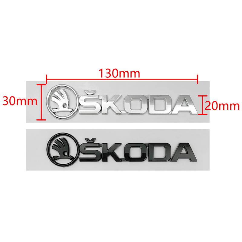 WMZW4 3D Letter Sticker Car Exterior Rear Trunk Emblem for Skoda Superb Fabia Kamiq Kodiaq Karoq Octavia Citigo Yeti Rapid Accessories