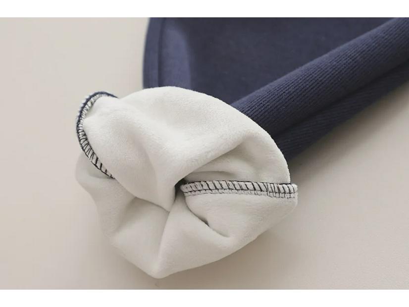 Set elegant de iarnă pentru băieți, din două piese, hanorac plus catifea și pantaloni de trening