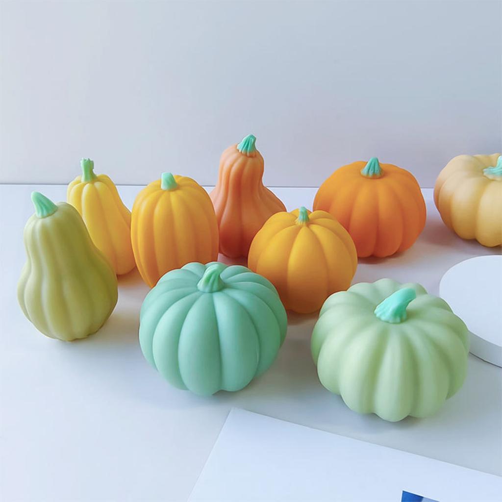 Delicate Pumpkin Silicone Mold DIY Wax Candle Molds Aromatherapy Soap Casting Mould Handmade Thanksgiving Gift