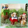 Cute Gift Puppy Resin Desktop Ornament For Holiday Scene Display