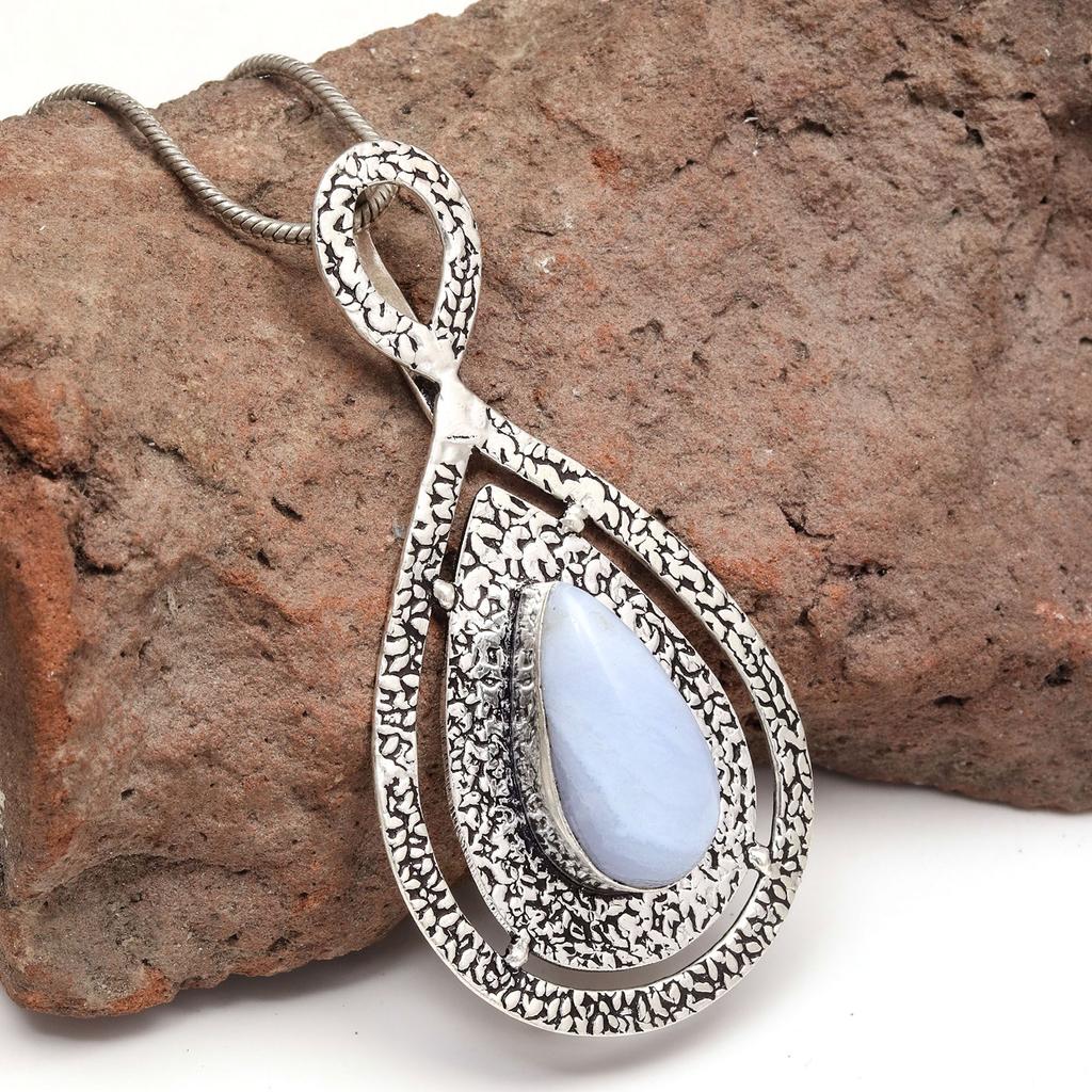 Silberschmuck 2,25" Anhänger Sterling Edelstein Regenbogenmondstein Ostern