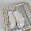 Sporty Beige Grey Color Young Kids Sock for Boy Fashion Striped Letter R Calf Sock for Toddler Spring Autumn Soft Terry Sock