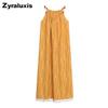 Thai Chiang Mai Beach Sweet Fresh Style Travel Dress Yunnan Dali Resort Wind Strappy Sundress for Women