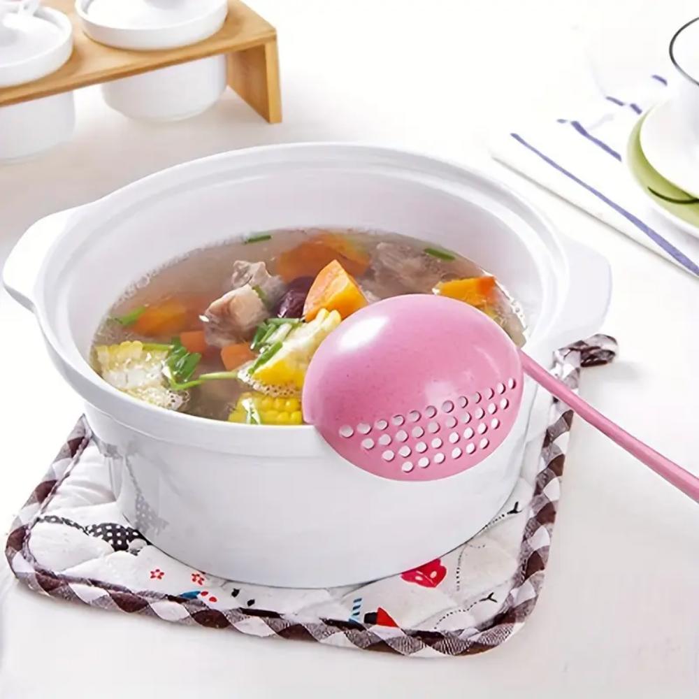 Soup Strainer, Two-in-one Soup Strainer, Separates Liquid and Solid, Convenient for Serving Soup, Stews, Gravy and Party Drinks