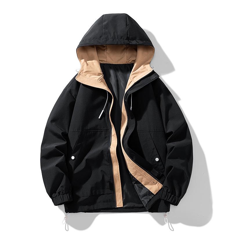 New Solid Color Jacket for Men and Women, Hooded and Loose Korean Fashion Couple Jacket