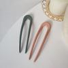1Pc U-shaped Minimalist Hairpin Fashion Hair Sticks Women's Plastic Women Headwear Accessories