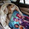 K-POP Demons Hunter Theme Flannel Blanket, Hot Anime Print Throw Blanket, Fan Gift Blanket, Multi-Purpose Blanket for Leisure