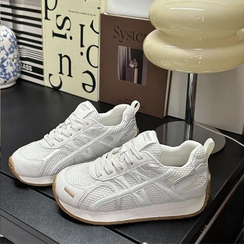 Heightened Mesh Lightweight Sports Board Shoes Women's Summer New Thick-soled Breathable Casual