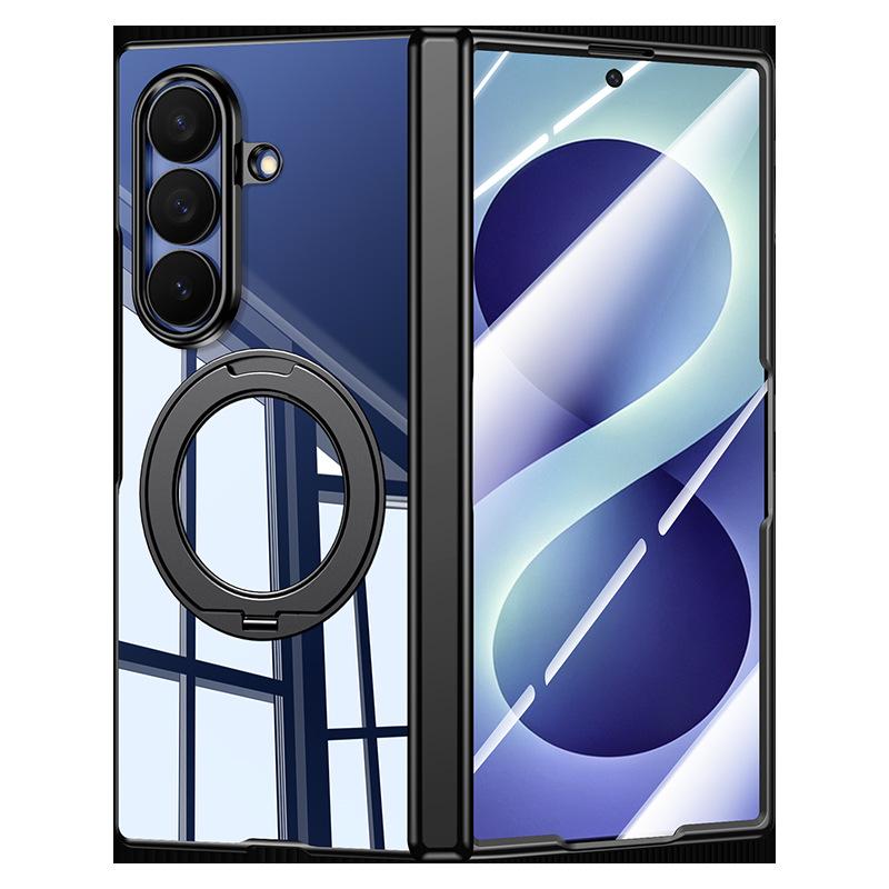Applicable to Samsung ZFold1Ultra mobile phone case magnetic suction rotating bracket electroplating case film integrated Fold1 case