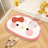 Cartoon Cute Cashmere Floor Mat Toilet Entrance Door Moisture Moisture-wicking Anti Slip Wear Resistant Carpet Household Bathroom Soft Foot Mat