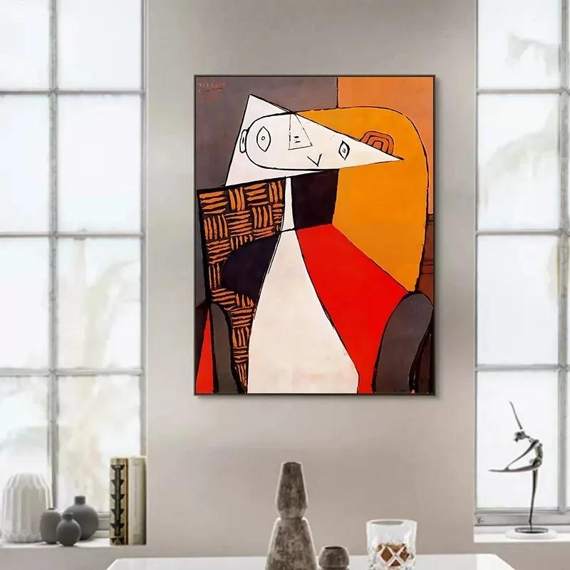 Vintage Abstract Pablo Picasso Classic Artwork Poster Canvas Painting Wall Art for Modern Museum Gallery Living Room Home Decor