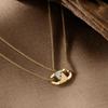 Emporio Armani LOVE series interlocking necklace men's black Black F base package