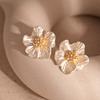 Orecchini a Frangia Ovali con Perle Vintage Francesi - Eleganti e Versatili Clip per Orecchie per Donna