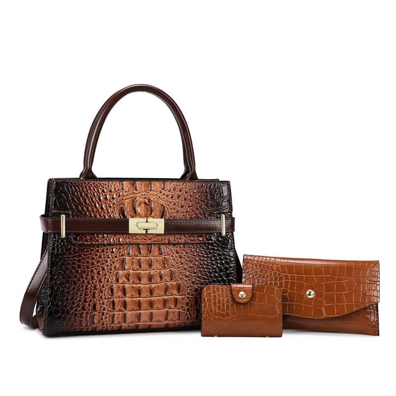 

Women S Bag Handbag Snake Pattern Versatile Child And Mother Bag Personality Trend Simple Shoulder Messenger Bag коричневый