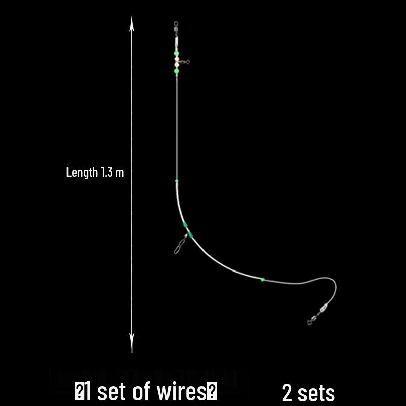 

Boat Fishing Rig: Through-Hole Sinker Rig with Two-Hook, One-Sinker & One-Hook, Two-Sinker for Sea Drifting and Sunken Ship Fishing