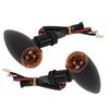 Motorcycle Waterproof Turn Signal Light Indicator Lamp Modification Accessory (Black)