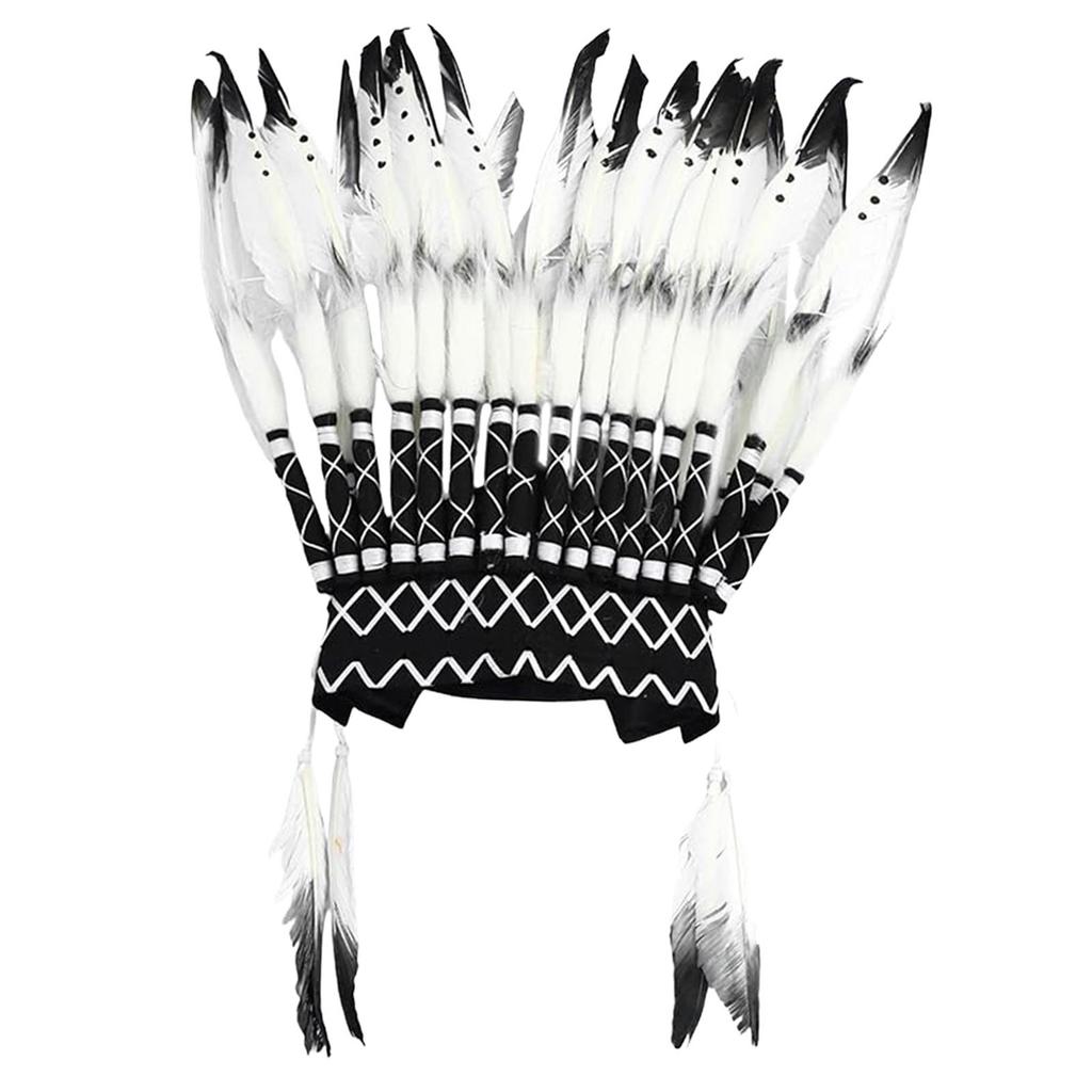 Indian Hat Feather Headdress Headpiece for Fancy Dress Masquerade Stage