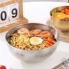 2Pcs Stainless Steel Noodles Salad Bowl Silver Gold Kitchen Fruit Ramen Bowls Egg Mixing Food Container Korean Tableware 15/20cm