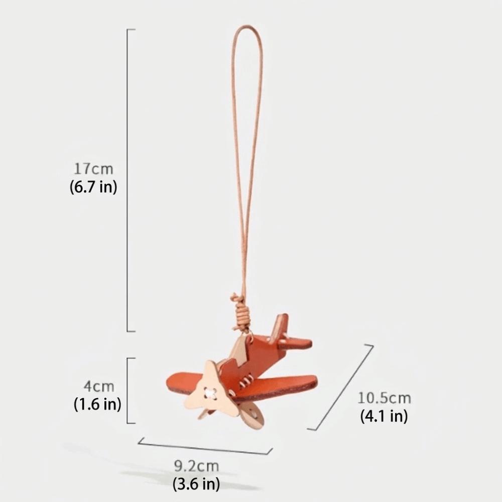 Smooth Texture Bag Charm Mini Airplane Shape Car Hanging Ornament Key Holder Handbag Decoration