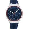 Men's Multifunction Watch Blue Dial Silicone Strap 1792057