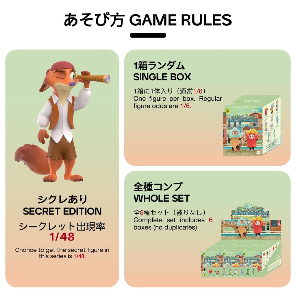 TOP TOY Disney Zootopia Series Gachapon Blind Box Figure Plastic Model Premium Toy Zootopia Birthday Gift Zootopia Nick Judy Character Collectible