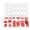 150Pcs Red Fiber Washer Assortment Kit 14 Sizes Flat Ring Washers Sealing Washers Set