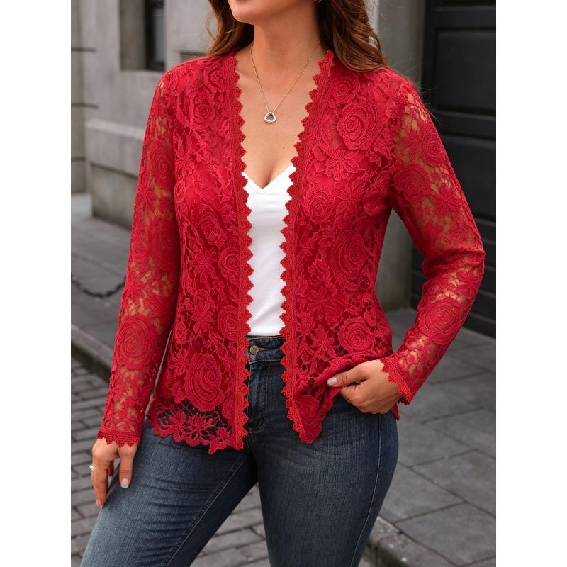 BITCED Damen Vintage Casual Einfarbig Druck Herbst Winter Langarm Jacken & Mäntel