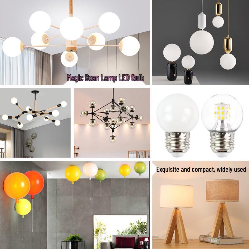 E27 LED Magic Bean Molecule G45 Energy-Saving Bulb for Nordic Living Room/Bedroom Chandelier