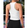 CHARMLEAKS Ostrihané cvičebné topy pre ženy Nohavé tielka s úzkym bokom všité do podprsenky Athletic Yoga Gym Top