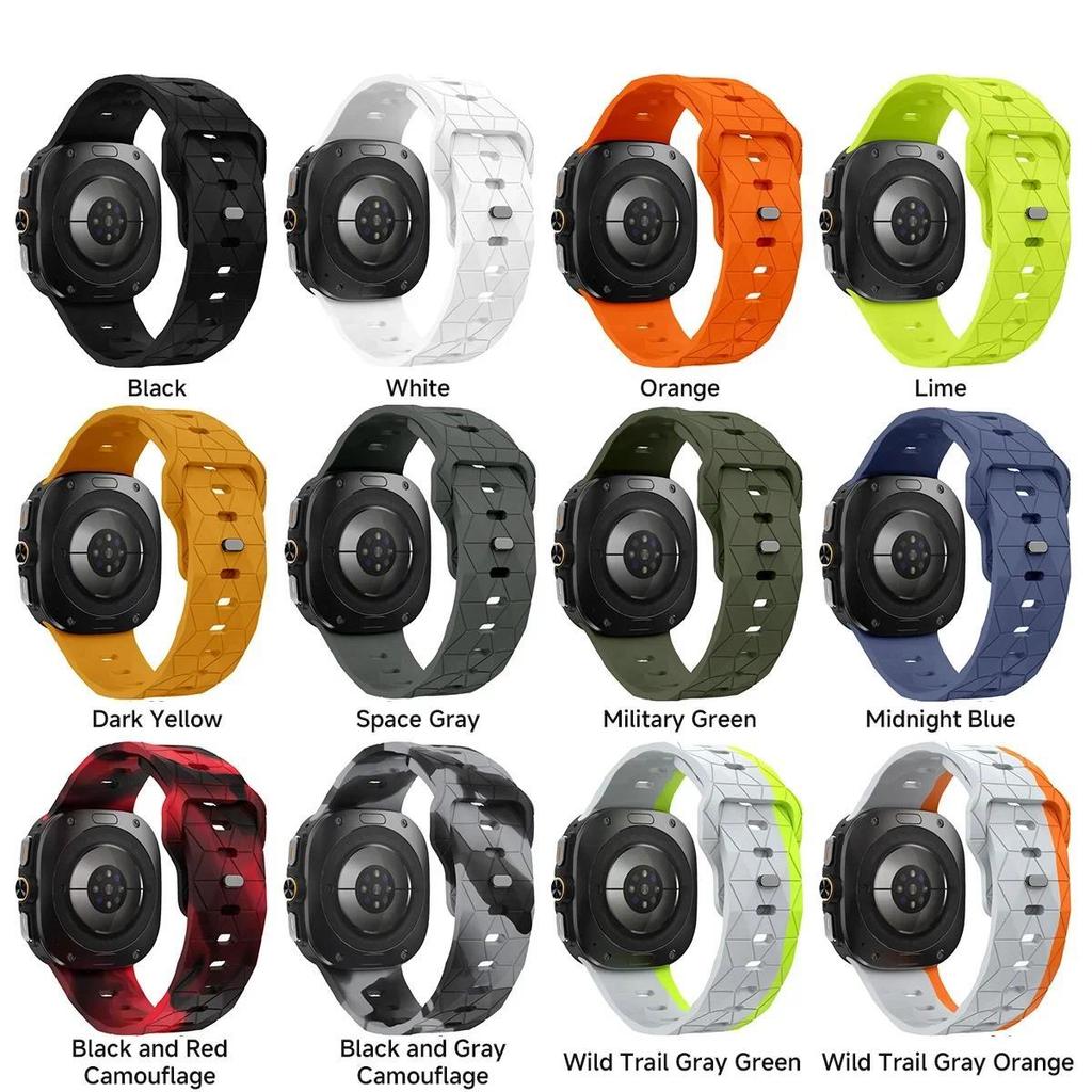 Sportowy Silikonowy Pasek do Samsung Galaxy Watch 7 Ultra 47mm 7 6 5 4 40/44mm Bransoleta do Watch 6 4Classic 43/47mm 5Pro 45mm Pasek