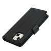 For iPhone 13 Mini Stand Case PU Leather Phone Cover with Straps/Zipper Wallet/Multiple Card Slots