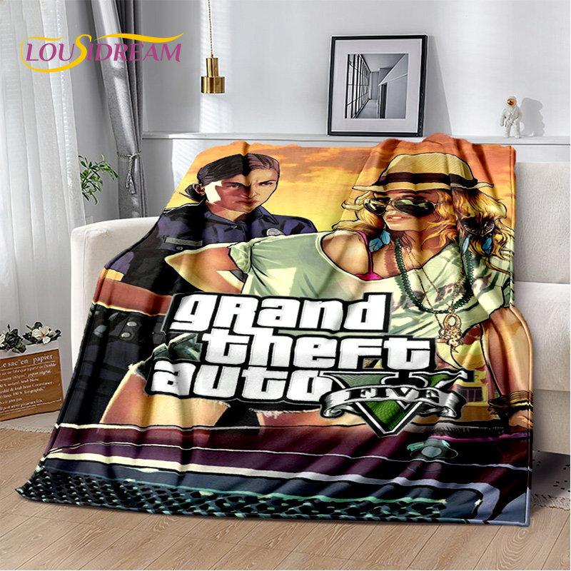 Grand Theft Auto GTA Game Gamer Soft Plush Blanket,Flannel Blanket Throw Blanket for Living Room Bedroom Bed Sofa Picnic Cover