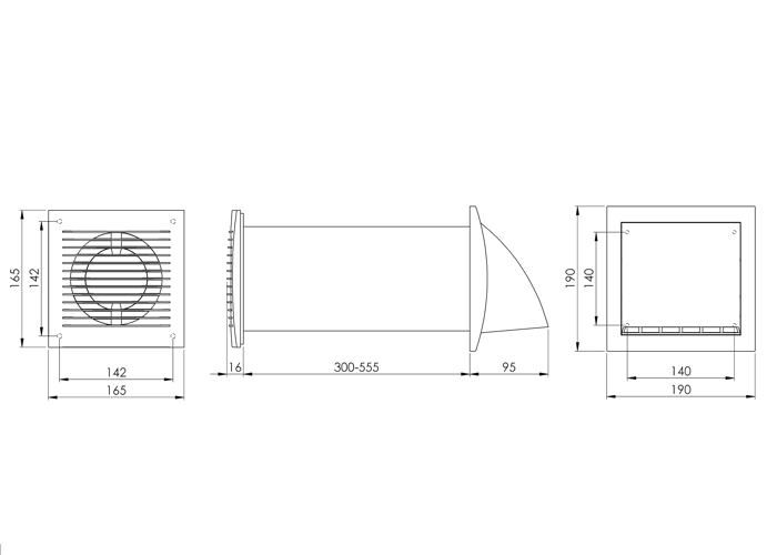 Vmc - accessoire vmc Lirast 125 mm Ventilation Decentralisee pour Habitation Avec Recuperation de Chaleur/Avec Interrupteur