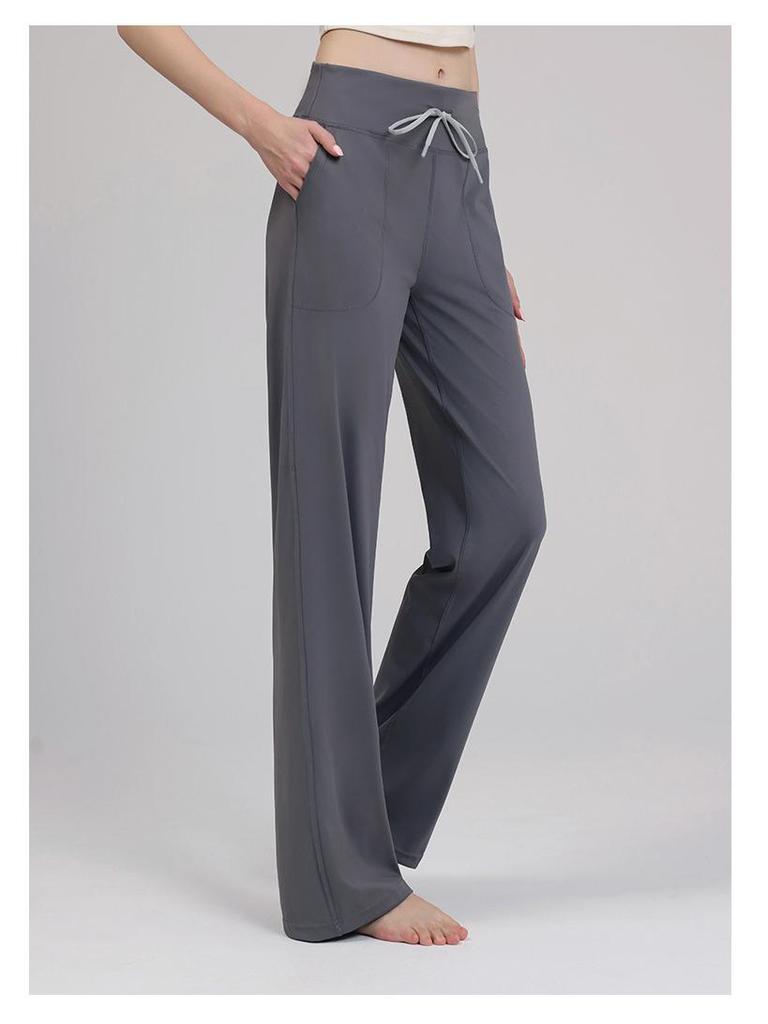 Women's High Waist Tummy Control Micro Flare Yoga Pants - Breathable, Hip-Lifting, Slimming, Floor Length Fitness Wear.