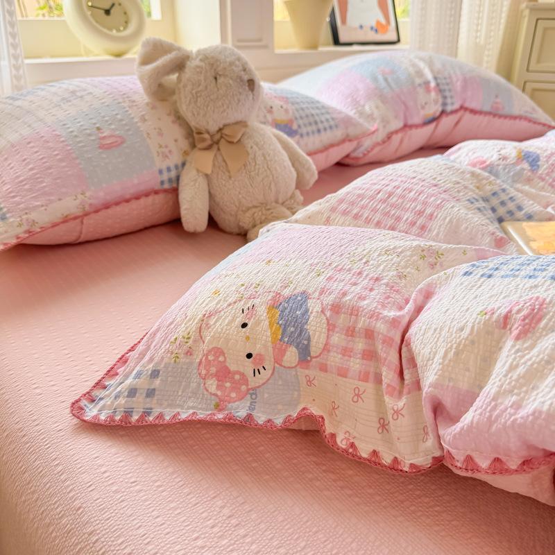 Class A Maternal And Infant Grade Cotton Double-Layer Gauze Shell Edge, Pure Cotton Quilt Cover Student Dormitory Bed