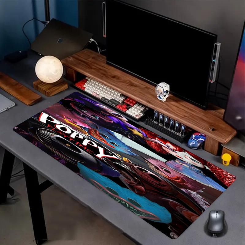 Poppy Playtime Print Mouse Pad, Anti‑Slip Desktop keyboard Mat, for PC Laptop Gaming Working Daily Use, Cool Festival Surprise Gift