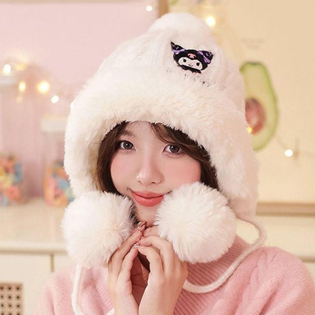 Winter Daily Poggle Ball Hat Kuromi 1P Fur Hat