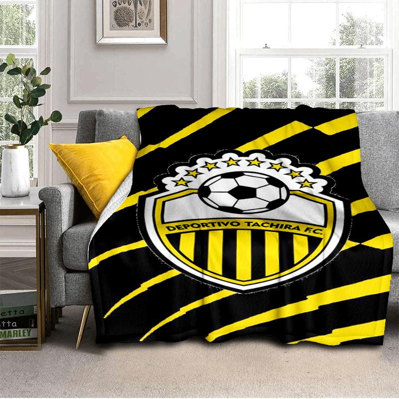 Deportivo Tachira Fc Crest Blanket Outdoor Flannel Blanket for Camping, Hiking, Garden Parties, Picnic Essentials,gift for family and friends