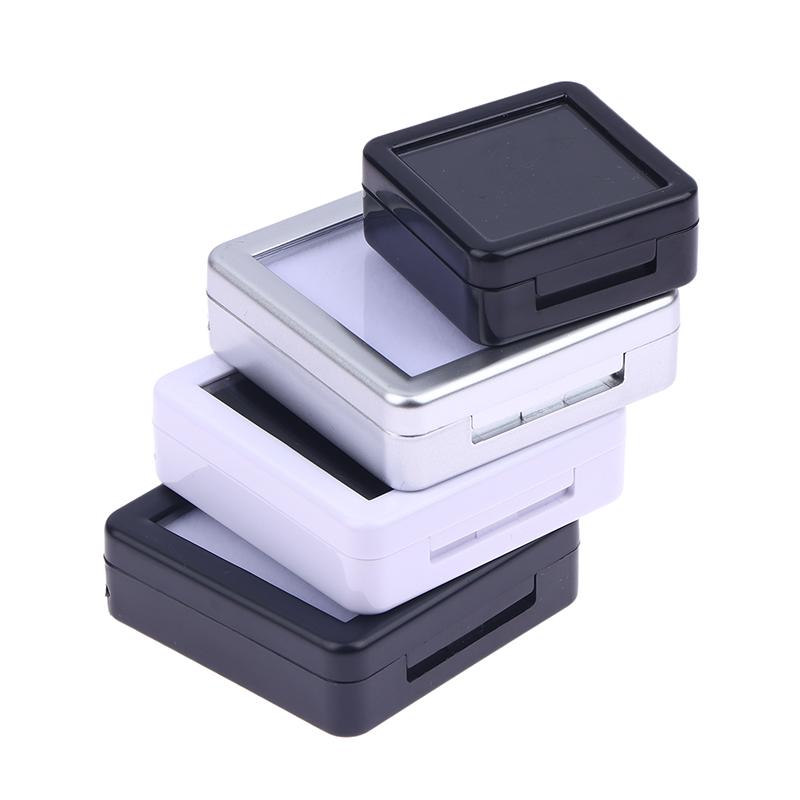 Przezroczysty Pudełko do Przechowywania Klejnotów z Szklanym Blatem - Witryna na Biżuterię z Bezpiecznym Pokrywką, Organizer na Luźne Diamenty, Kamienie Szlachetne i Zawieszki