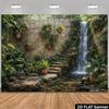 2D Exotic Greenery Pool Portrait Photo Backdrop