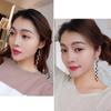 Women Design Beaded Grape Dangle Stud Rhinestone Long Earrings Fashion Jewelry