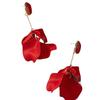 Colorful Acrylic Rose Petal Fringed Earrings Elegant Femininity Sweet Wedding Earrings Jewelry 2023