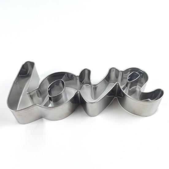 Biscuit Cutter Love Letter Shape Heat-Resistant Washable Easy To Demold Labor-saving Birthday Cake Cutter for Kitchen