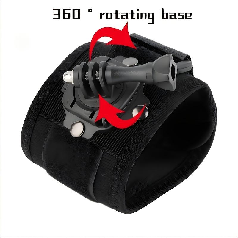 Rotatable Wrist Strap Mount/360-degree Rotation/Fastening/Quick Attachment/Compatible with Action Cameras/Ideal for Skiing, Skateboarding, Cycling