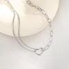 Double-Layer Asymmetric Heart Bracelet: Korean Style for Women