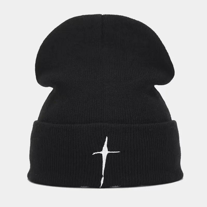 Winter  Beanie Hat For Men And Women Fashion Embroidered Knitted Hat Street Style Hip Hop Hat Outdoor Warm Skiing Hat
