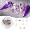 Celebrate Christmas Golden Nail Sequins Paillette 3D Metal Nail Art Charms Decoration Snowflake X'mas Boots Trees Pack