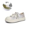 Little White Shoes Women's 2025 Spring New Thick-soled Breathable Board Shoes Women's Versatile Shoes Children's Casual Lace-up Women's Shoes