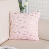 Decorative Pillowcase, Feathers, Light Pink